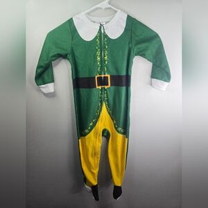 Elf Baby/Toddler Footed Pajamas 2T – Buddy the Elf Costume Zip One-Piece Sleeper